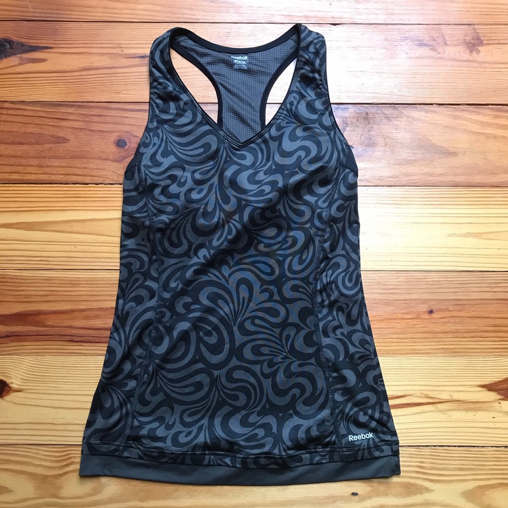 Reebok Brown Floral Tank Top, EUC, M - Picture 4 of 15